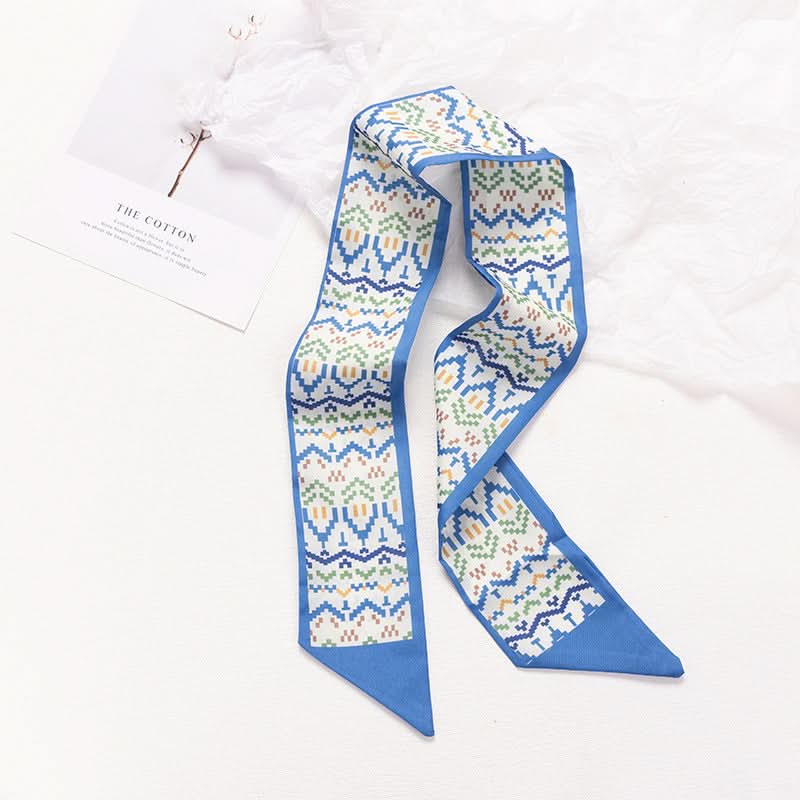 Silk Scarf Ribbon Ponytail Bow - Letter Headband Accessory (Set of 2pcs.)