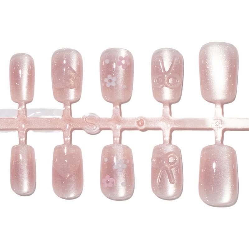 3D Cat Eye Handmade Nail Art – 30-Piece Prefabricated Set