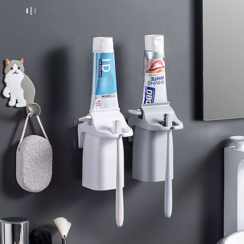 Wall-Mounted Mouthwash Cup – Toothbrush Rinse Cup for Bathroom Storage
