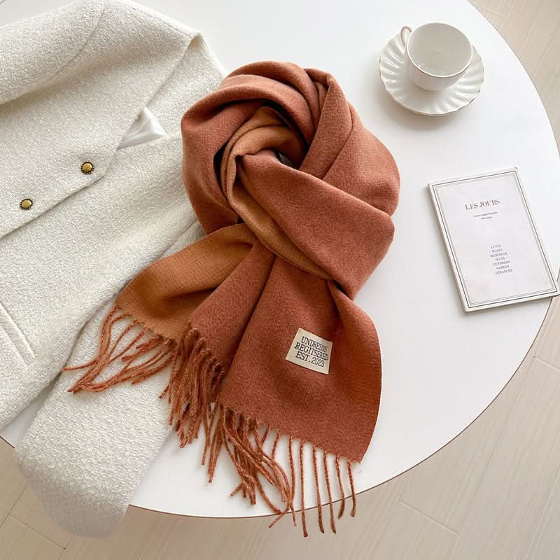 Korean Style Double-Sided Imitation Cashmere Scarf