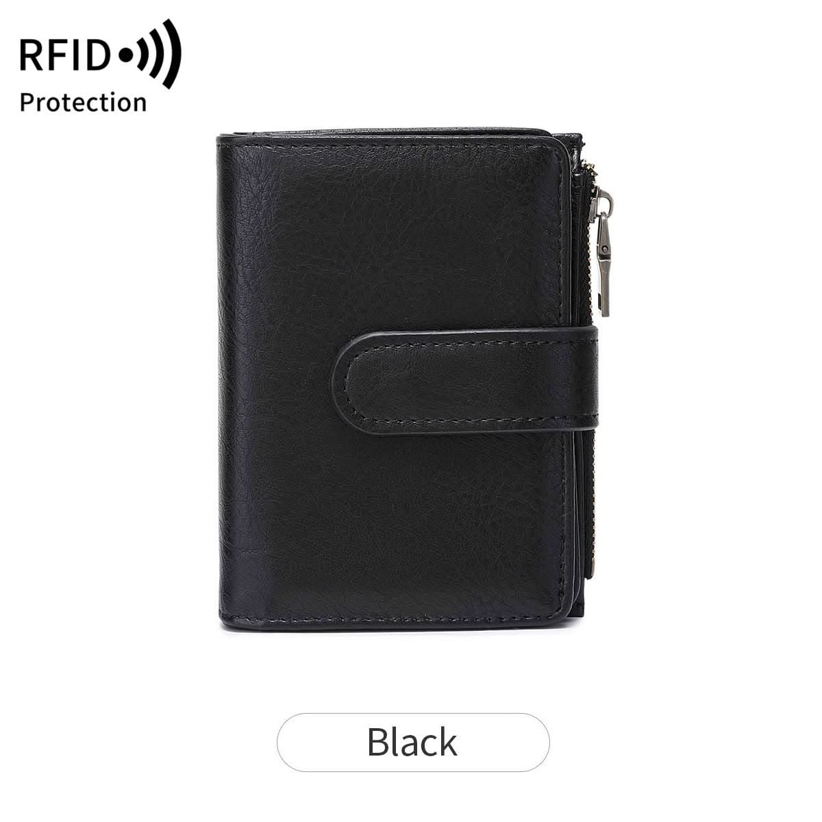 Women's RFID Blocking PU Leather Tri-Fold Wallet – Multi-Card