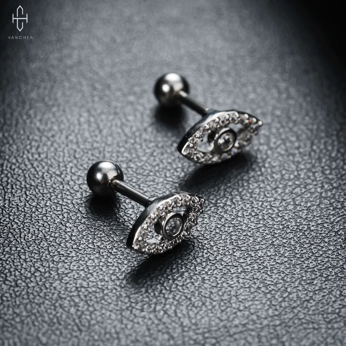 Trendy Titanium Steel Eye Earrings – Devil’s Eye Studs (Unisex)