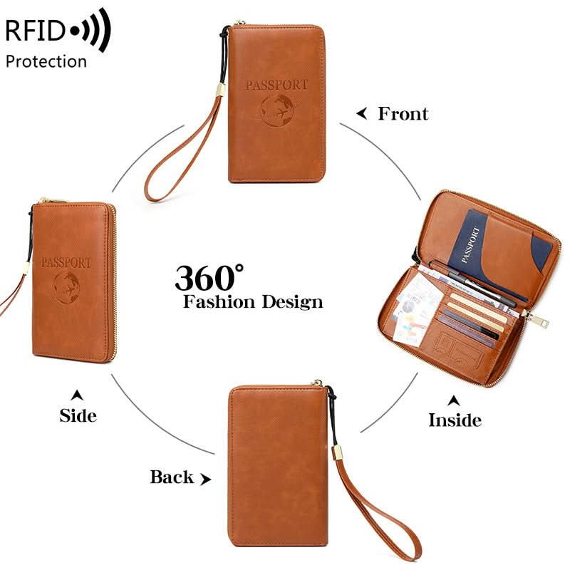 RFID Blocking Passport Holder – Waterproof Travel Wallet With Multi-Card Storage