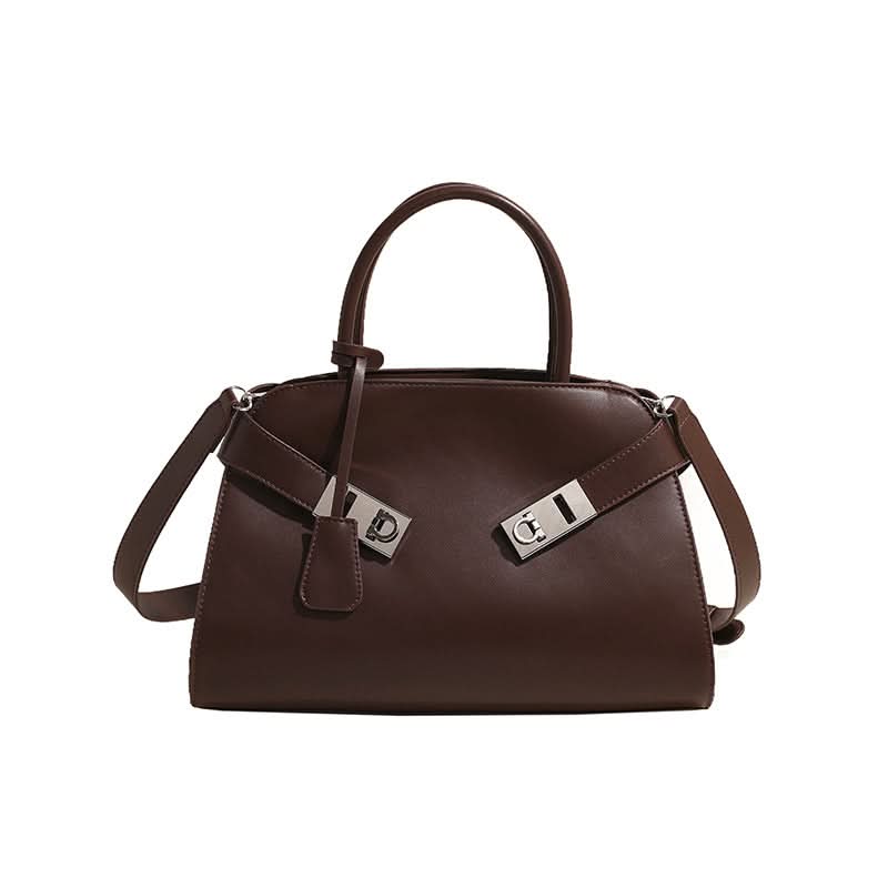 Kelly-Style Handbag for Women – Retro Small Square PU Shoulder Bag