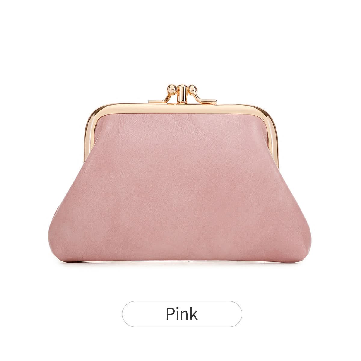 Women's PU Leather Coin Purse – Retro Clip Key Card Wallet