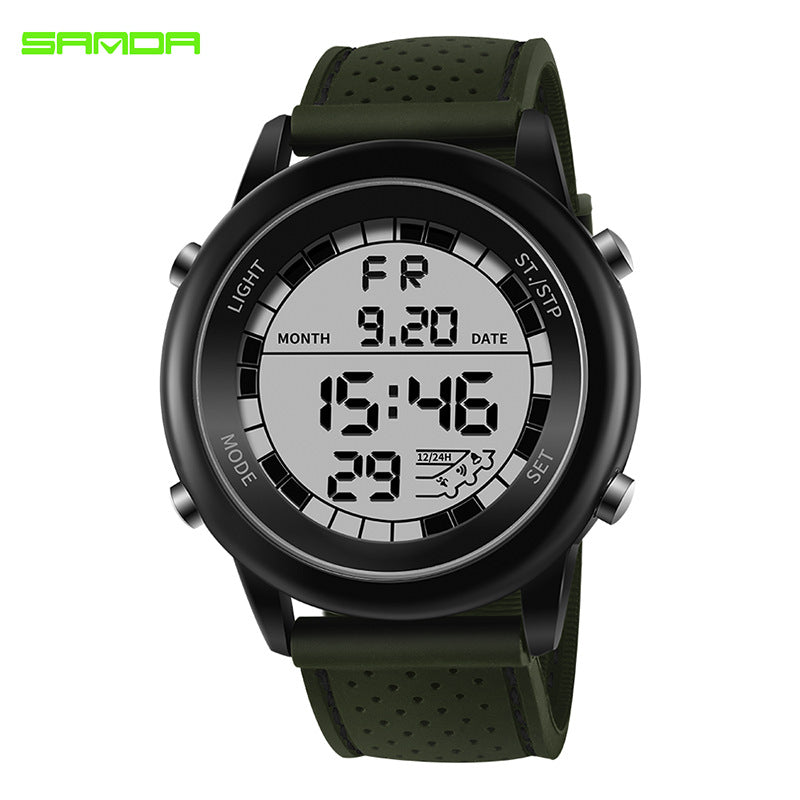 Sanda Sports Digital Watch for Teens – Waterproof Luminous Student Electronic Watch