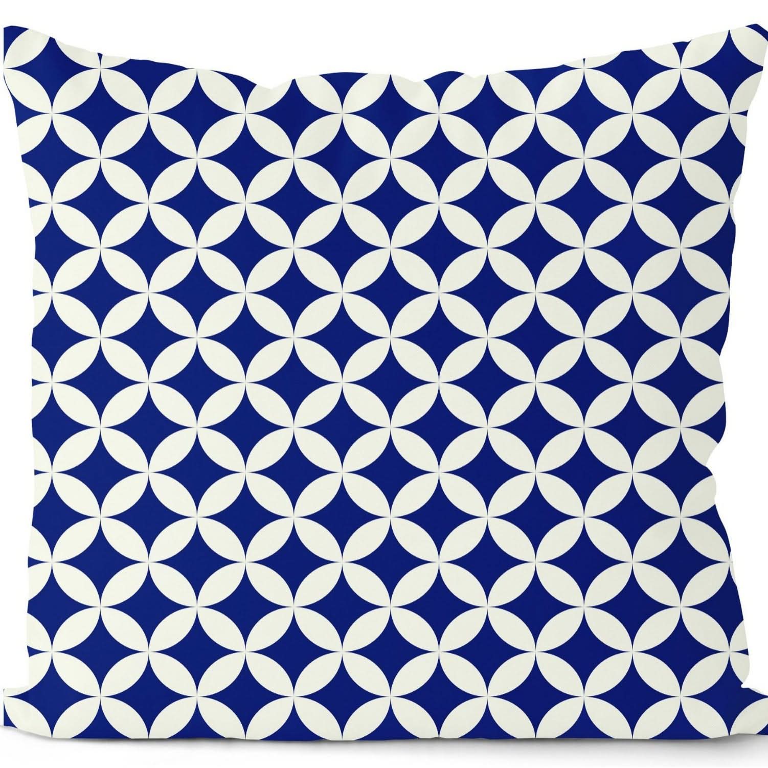 Royal Blue Geometric Pillow Cover