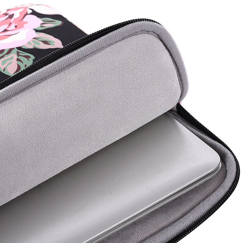 Floral Laptop Sleeve – Polyester Shock-Resistant Case for Lenovo, Apple, Huawei (11–15")