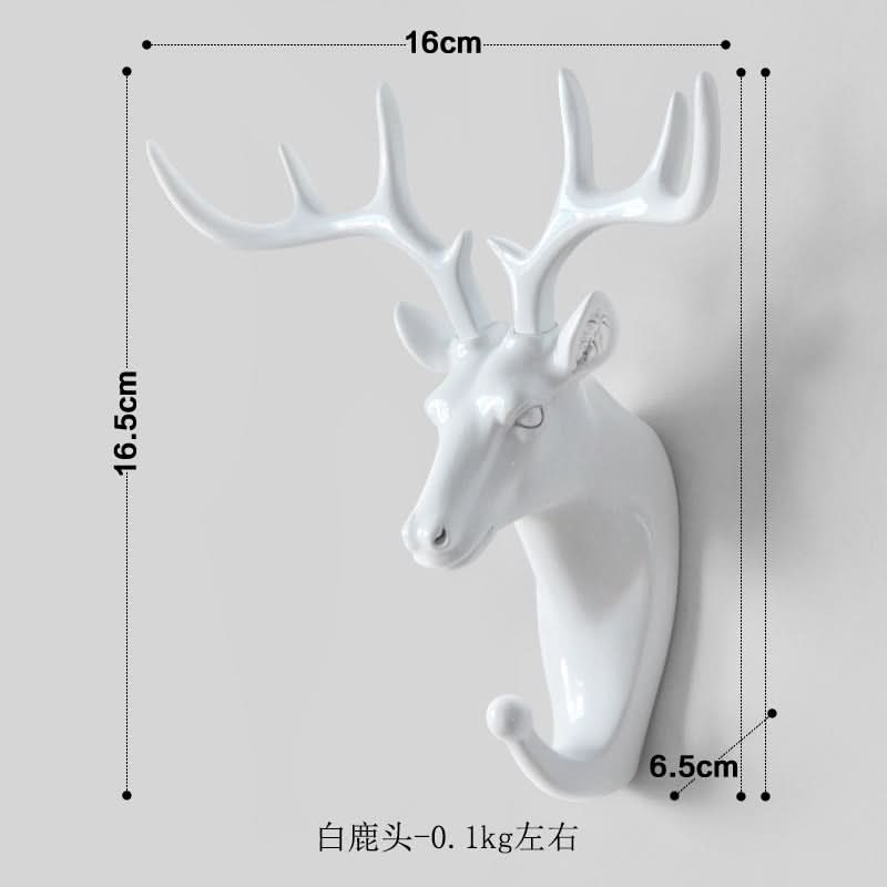 Punch-Free Animal Head Wall Hook – Decorative Deer Head Sticky Hanger