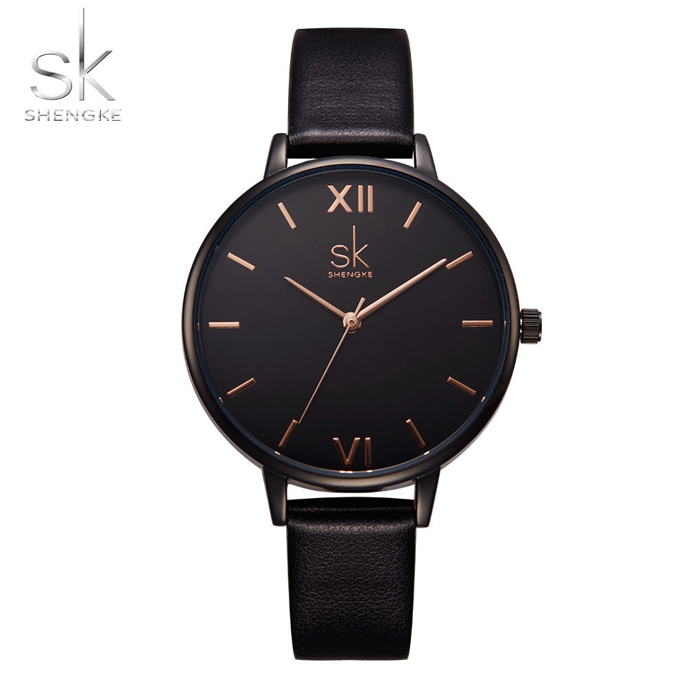SK Women’s Quartz Watch – Minimalist Analog Wristwatch, Ultra-Thin Waterproof Design
