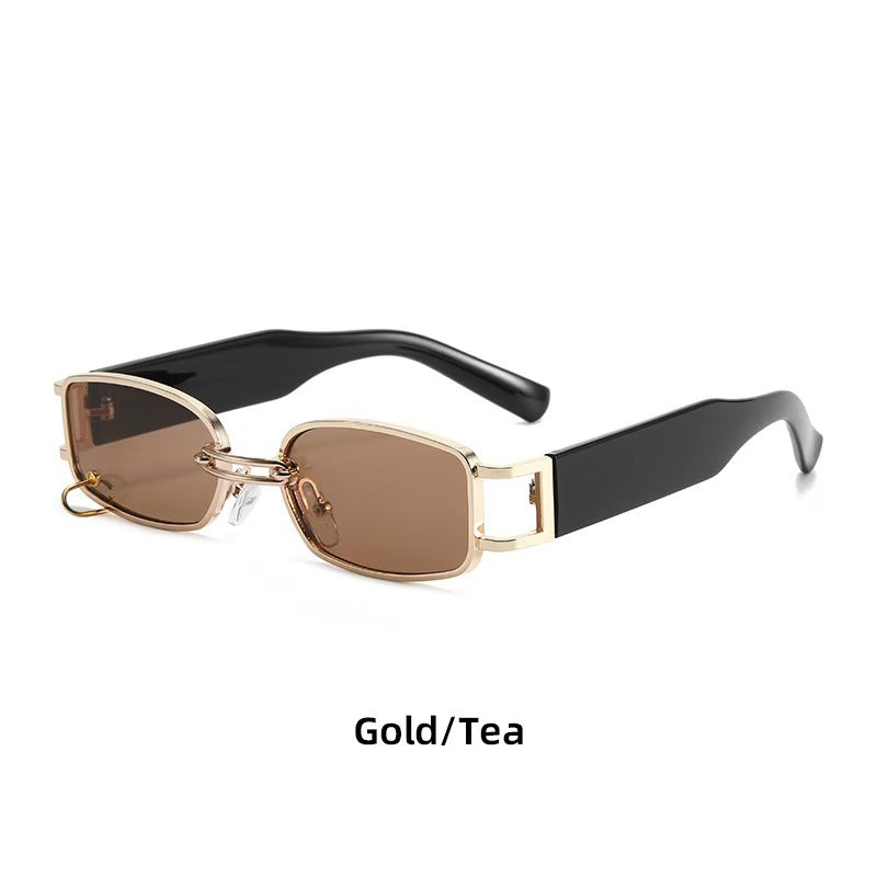 Retro Modern UV400 Sunglasses – Small Metal Frame Trendy Eyewear for Men & Women
