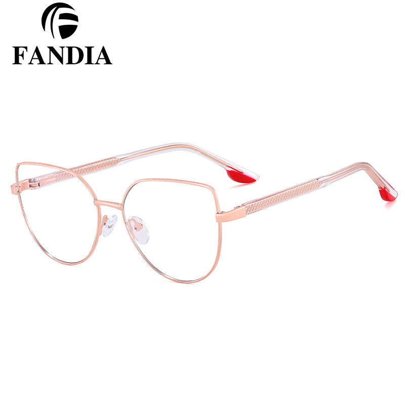 Women’s Ultra-Light Metal Butterfly Glasses Frame – Anti-Blue Light & UV Protection