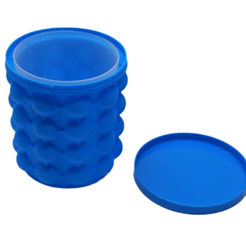 Silicone Ice Cube Maker & Bucket – Large Round Ice Mold for Drinks, Wine & Cocktails