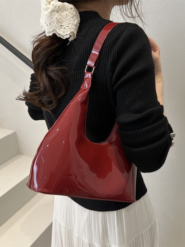 Retro Leather Shoulder Bag – Classic PU Underarm Purse for Women