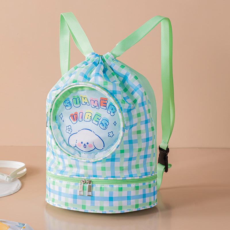 Cartoon Wet-Dry Separation Swimming Bag – Kids’ Waterproof Travel Storage Bag