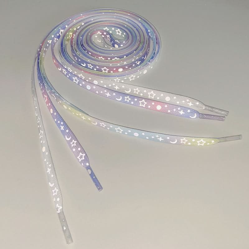 Reflective Star Galaxy & heart Shoelaces – Luminous Rope for Men & Women