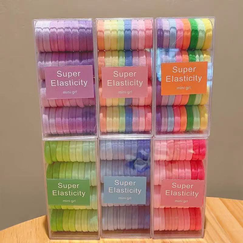 32-Pack High Elastic Hair Ties with Case