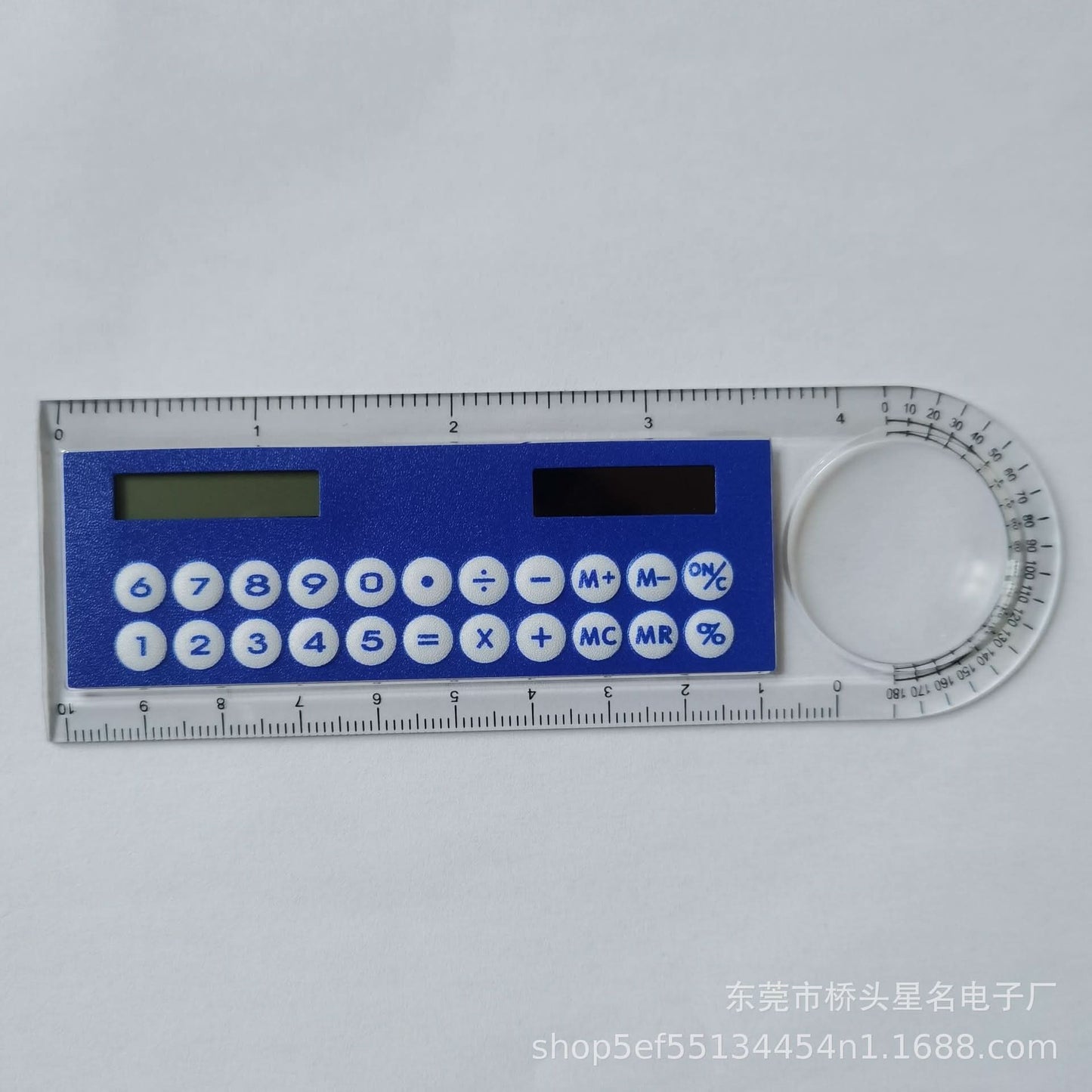 Multifunctional Protractor Ruler with Magnifying Glass