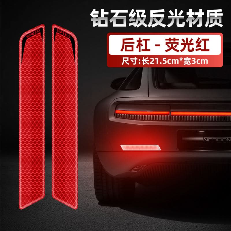 Reflective Car Wheel & Bumper Stickers – Anti-Collision Safety Decals