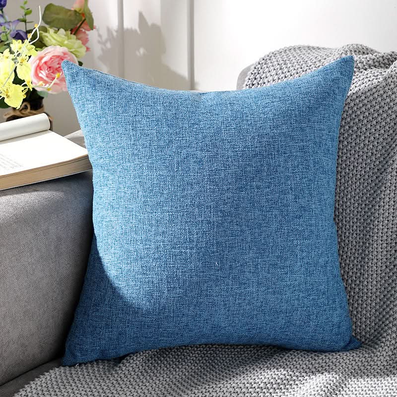 Solid Color Linen Sofa Pillow Covers (Set of 2)