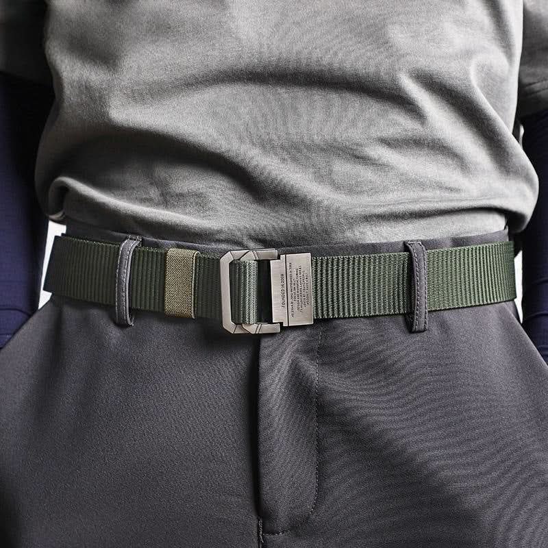 Men’s Nylon Belt with Double Ring Buckle – Adjustable