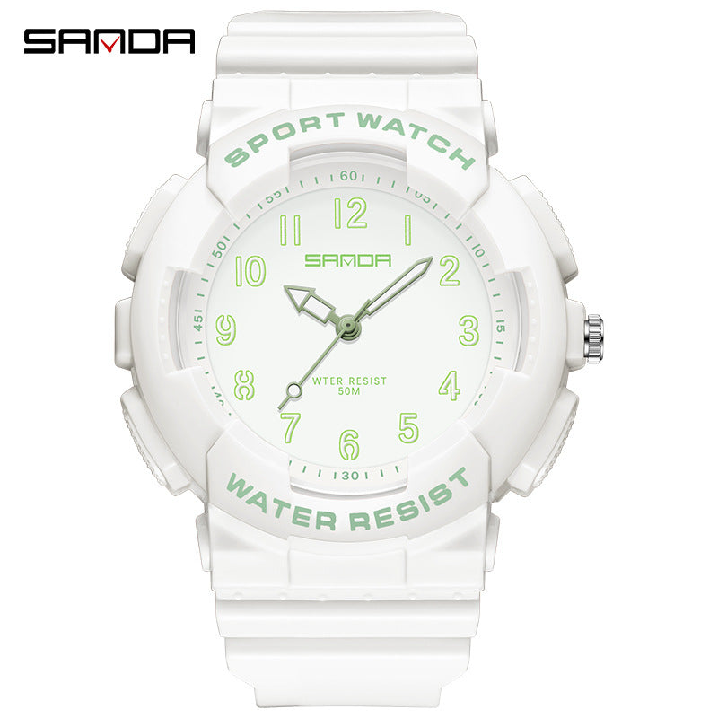 Sanda Waterproof Digital Sports Watch – Stylish Unisex Quartz Watch for Teens