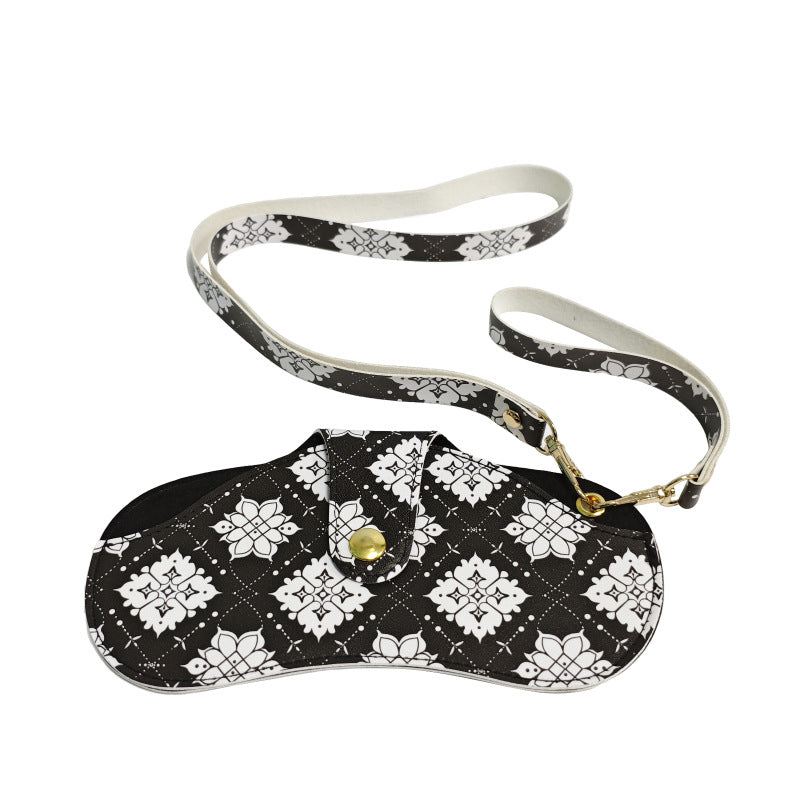 Floral Neck Hanging Leather Glasses Case – Stylish Glasses Holder