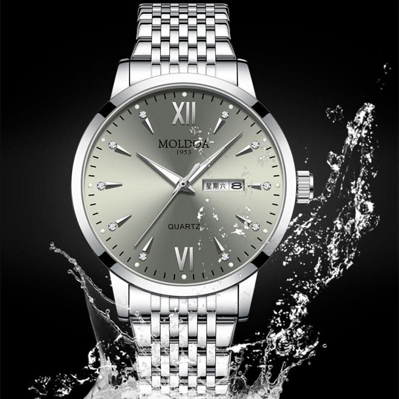 Men’s Skeleton-Style – Waterproof, Luminous, Dual Calendar