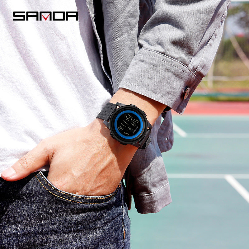 Sanda Sports Digital Watch – Waterproof Luminous Shockproof Unisex Electronic Watch
