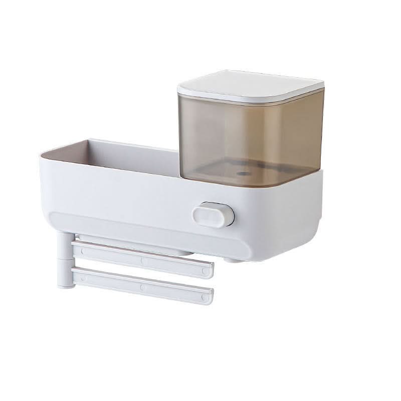 Wall-Mounted Soap Dispenser & Kitchen Drain Rack – Punch-Free