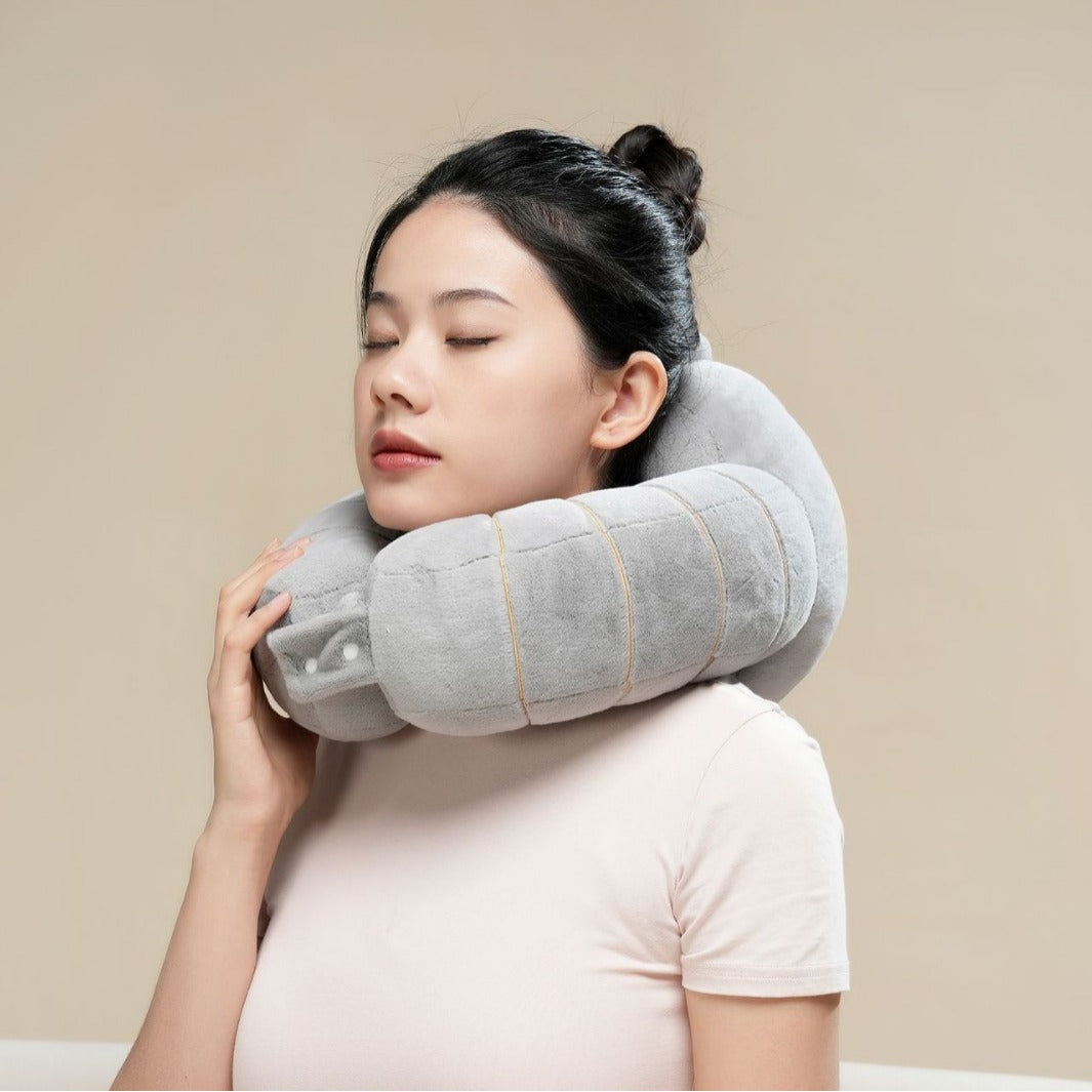 U-Shaped Travel Neck Pillow – Memory Foam Support Cushion for Airplane & Side Sleeping