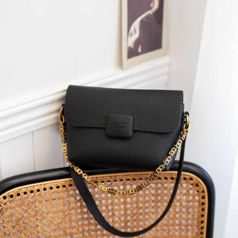 Women's Soft PU Leather Chain Crossbody Bag – Retro Style