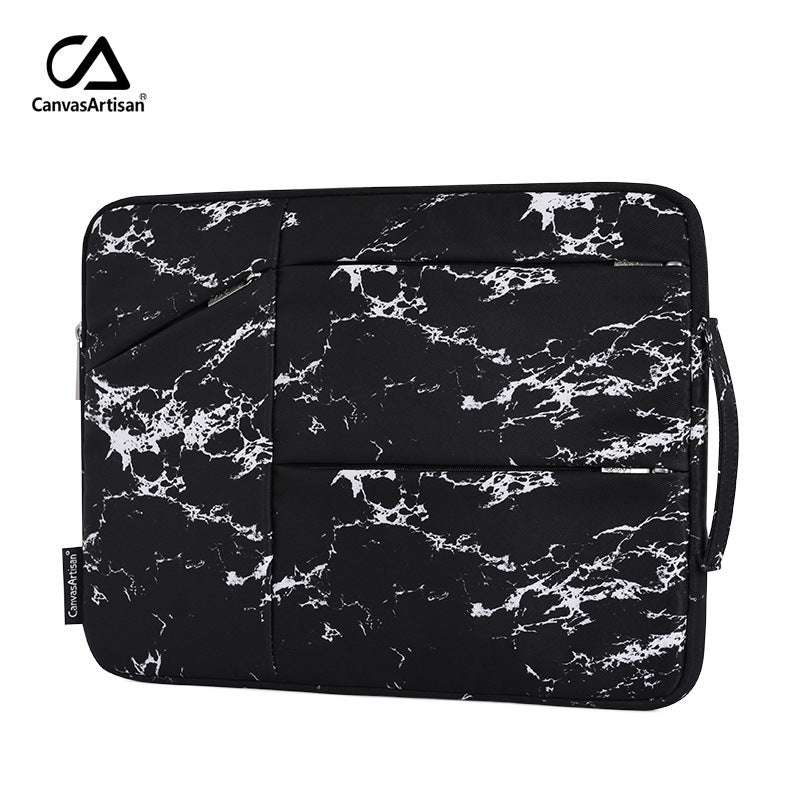 Marble Laptop Sleeve – Waterproof, Shock-Resistant Case With Additional Compartments for Lenovo & More