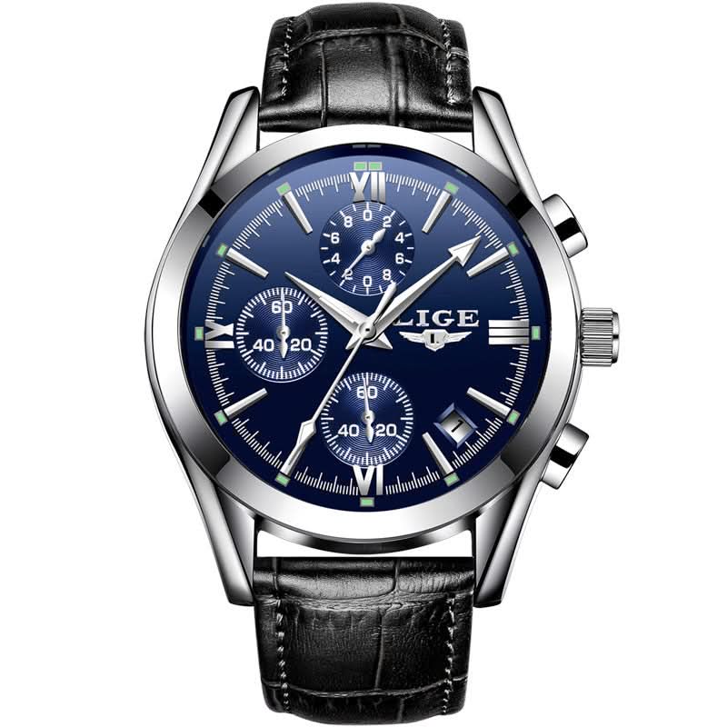 Men’s Quartz Chronograph Watch – Stainless Steel Business Timepiece