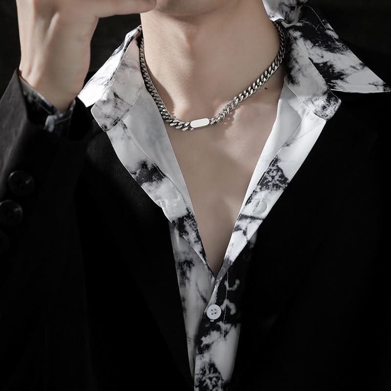 Men’s Titanium Steel Cuban Chain – Hip-Hop Clavicle Necklace