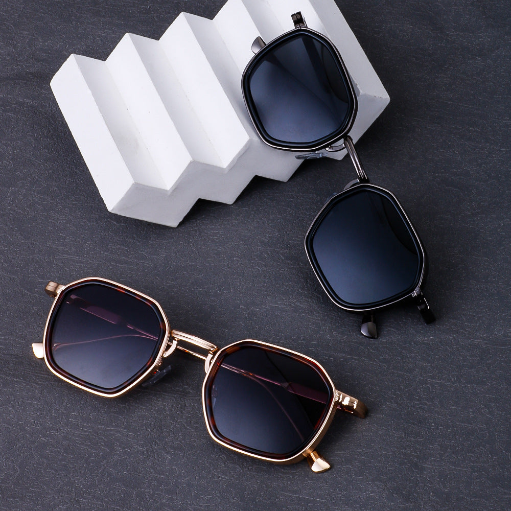 Men's Polarized Square Sunglasses – Full Frame TAC Lenses, Metal Frame