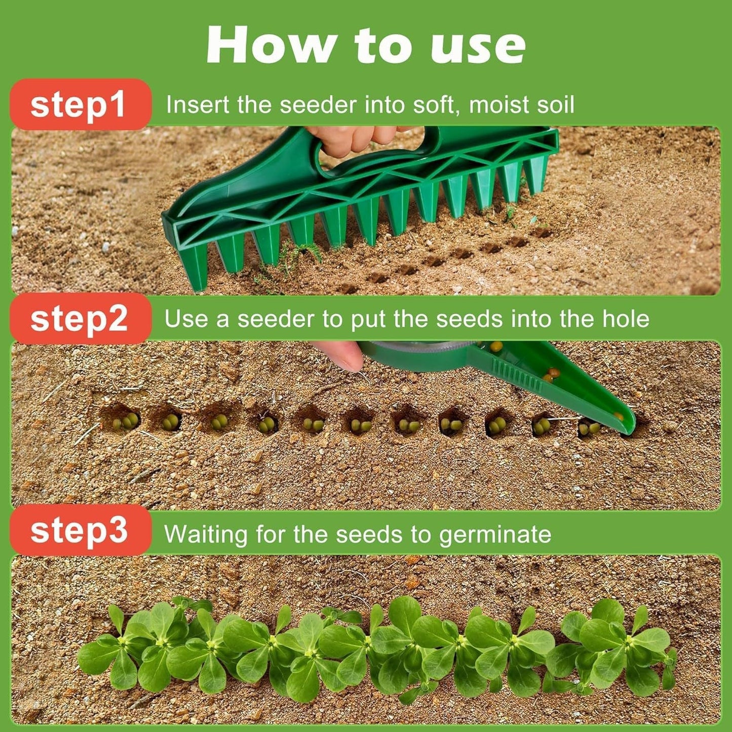 Garden Seed Punch Tool – Quick Soil Loosening & Precision Planting Accessory