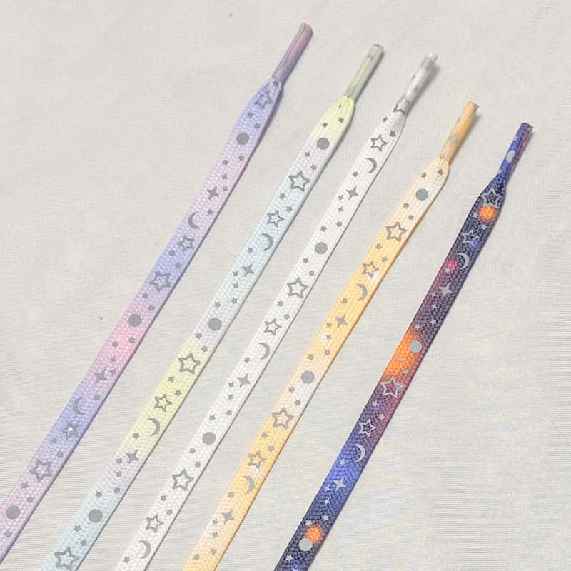 Reflective Star Galaxy & heart Shoelaces – Luminous Rope for Men & Women