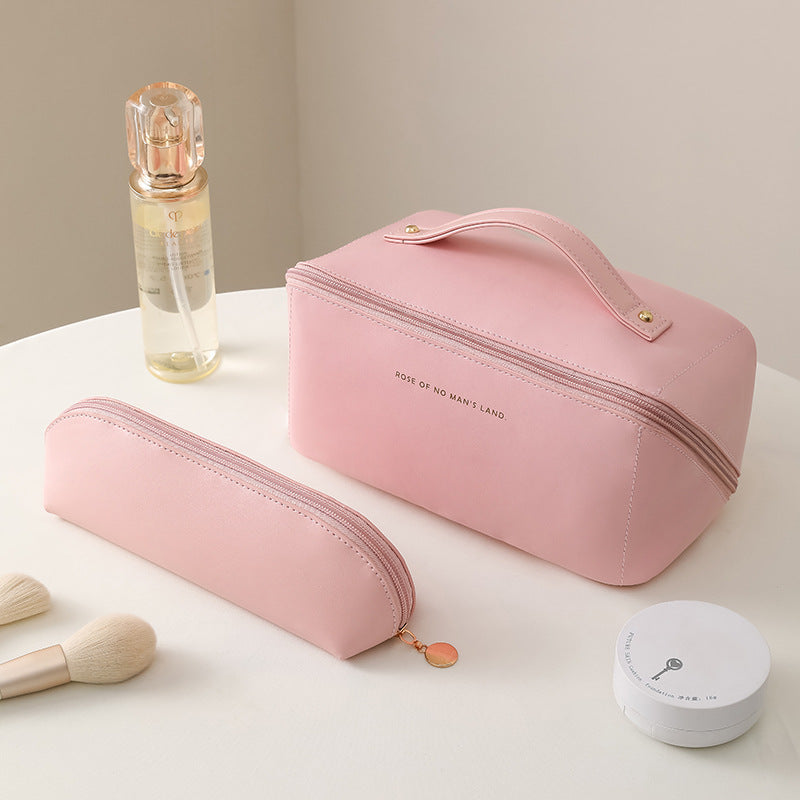 PU Cloud Makeup Bag Set – Large Capacity Waterproof Cosmetic Organizer (2-piece set)