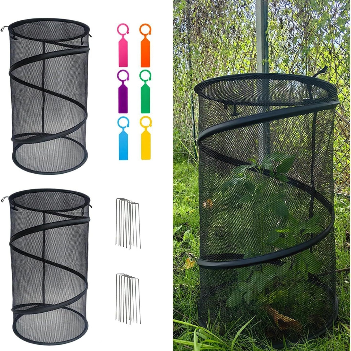 Garden Plant Protection Net Cover – Insect & Bird Barrier Mesh with Ground Stakes