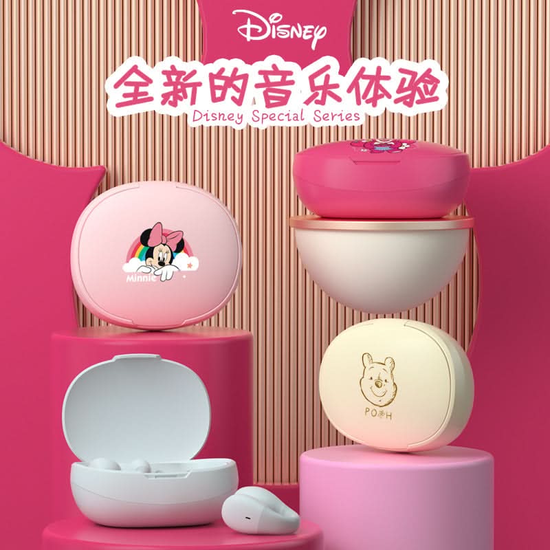 TWS Disney Wireless Ear Clip Bluetooth Headset – Noise Reduction For Sports & Gaming