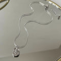 1 pc. French Retro Rose Pendant Silver-Plated Necklace