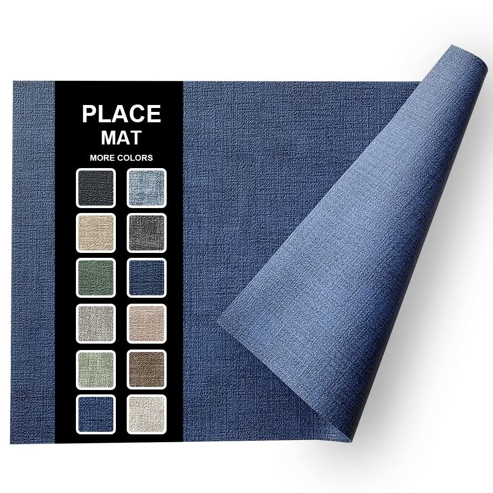 Double-Sided Leather Waterproof Square Placemat