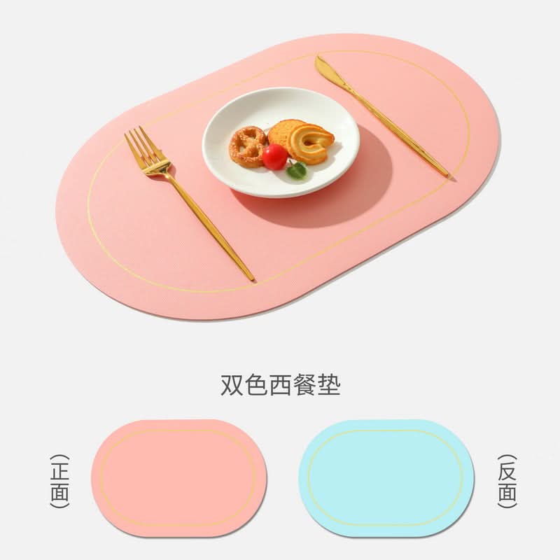 Leather PVC Non-Slip Dining Table Mat