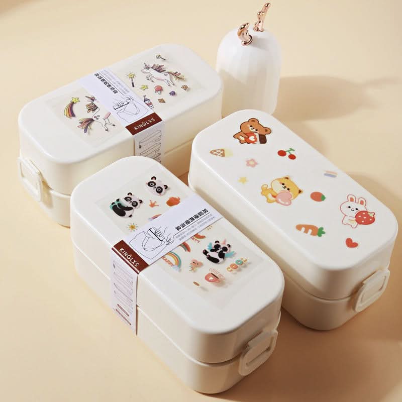Double-Layer Bento Lunch Box – Food Container for Students & Adults