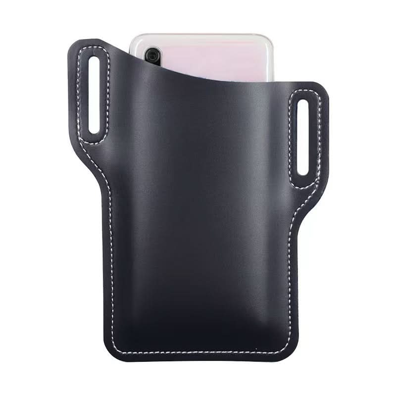 Men’s Belt Phone Pouch – PU Leather Waist Bag for Outdoor Use