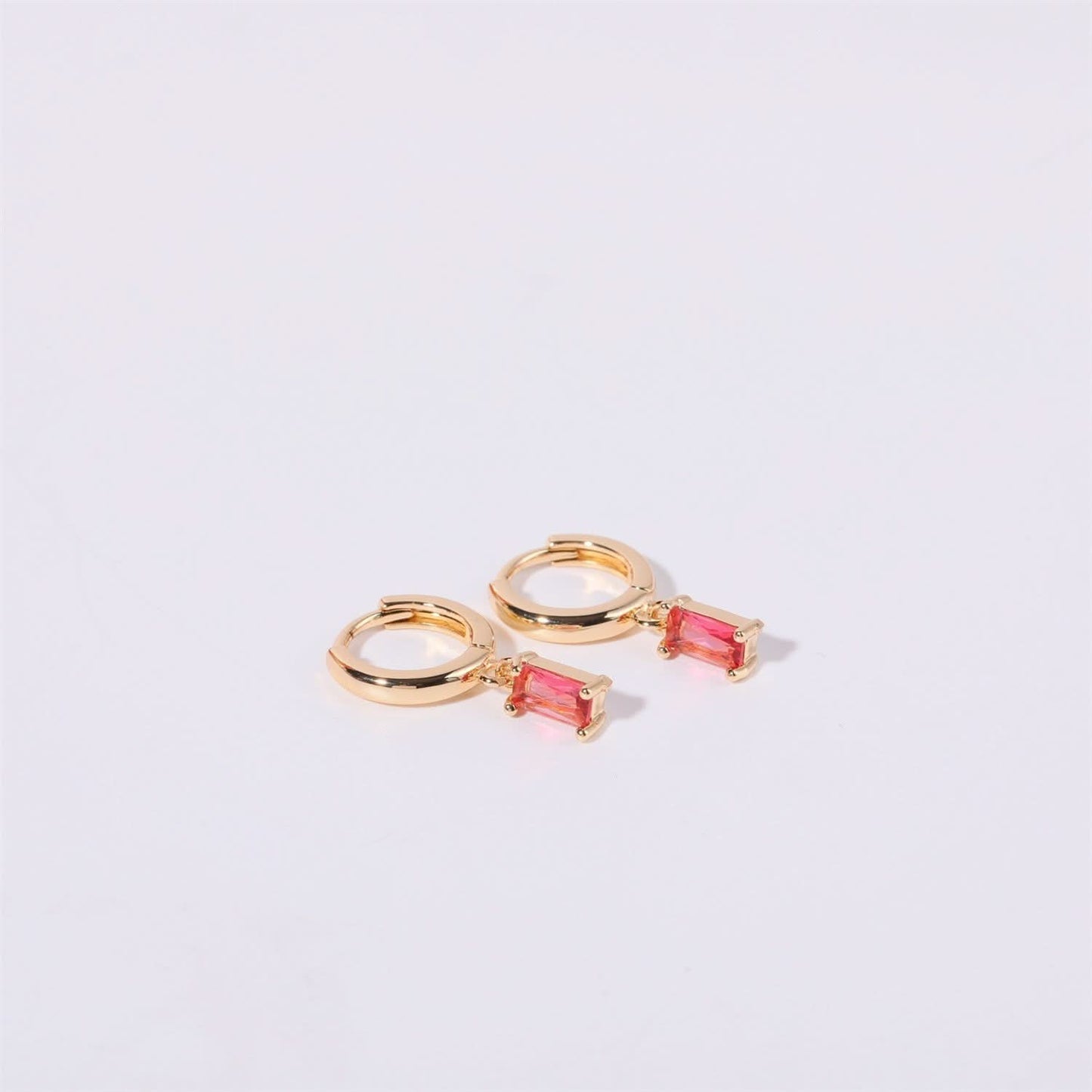 Birthstone Hoop Earrings for Women – Crystal Hoops, Retro Chic Style