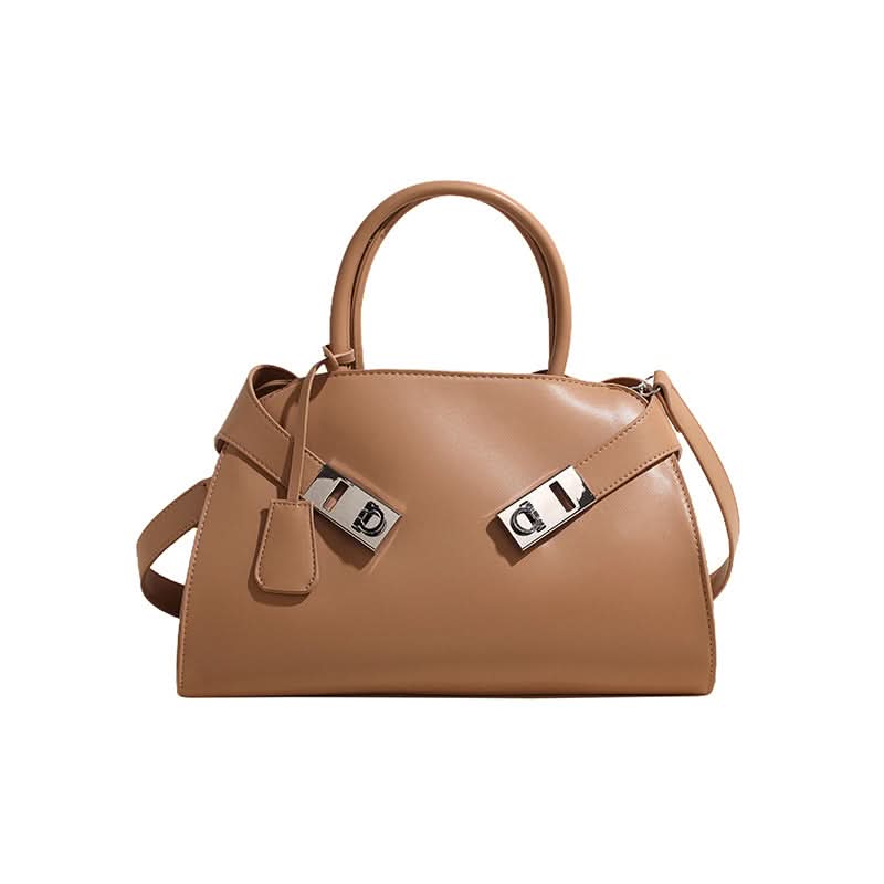 Kelly-Style Handbag for Women – Retro Small Square PU Shoulder Bag