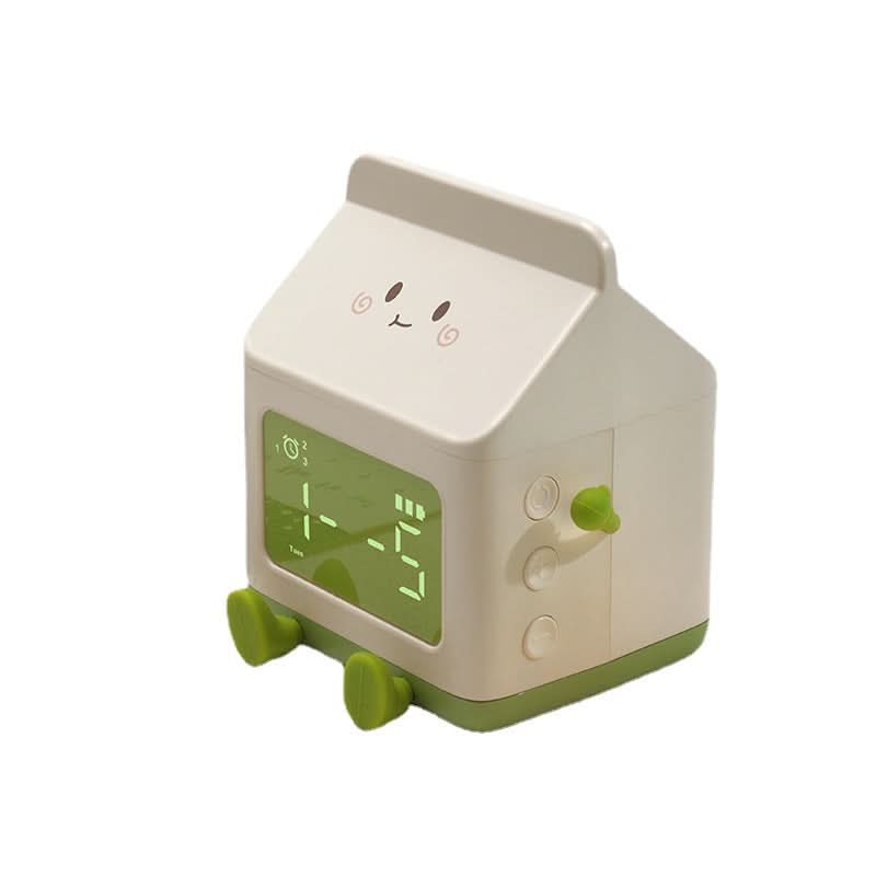 Cute Milk Box Mini Alarm Clock