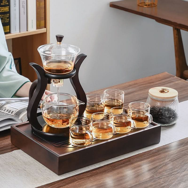 Heat-Resistant Magnetic Glass Tea Set